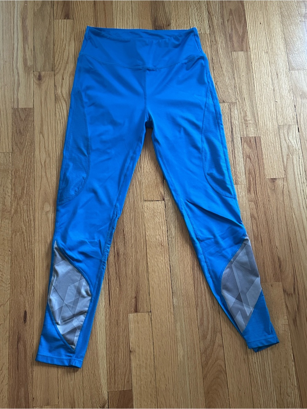 Orangetheory Royal Blue Performance Leggings with Black Zip Pocket